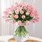 24 Pcs Red Real Touch Artificial Tulips – PU Faux Flowers for Valentine’s Day, Spring, Easter, Weddings & Home Décor